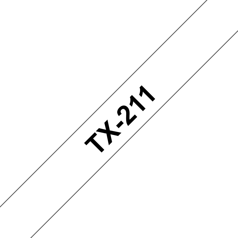 Brother TX-211 Schriftband – schwarz auf weiß